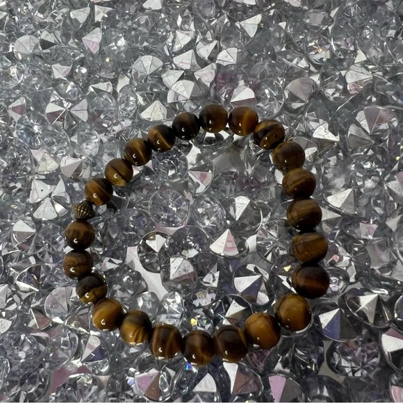 Tiger eye crystal bracelet healing crystals rock beaded tigers eye 👁️ 💎🪬 - Picture 8 of 8